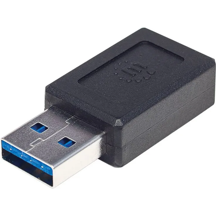 Manhattan 354653 USB 2.0 Typ C-Buchseauf Typ A-Stecker Adapter schwarz