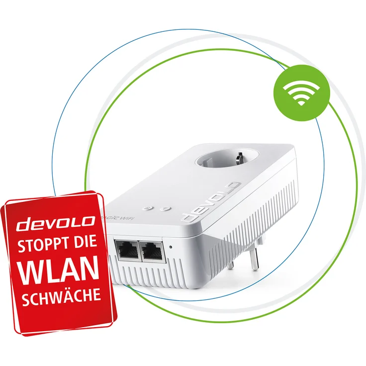 Devolo Magic 2 WiFi Next Powerline Adapter (2400Mbps, 2X Gigabit-LAN-Anschlüsse, G.hn, WLAN) – Bild 4