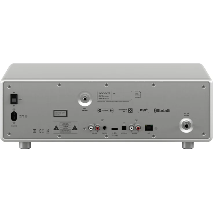 Sonoro Prestige CD-Radio mit Bluetooth, WLAN, Wecker, LCD-Display, silber – Bild 5