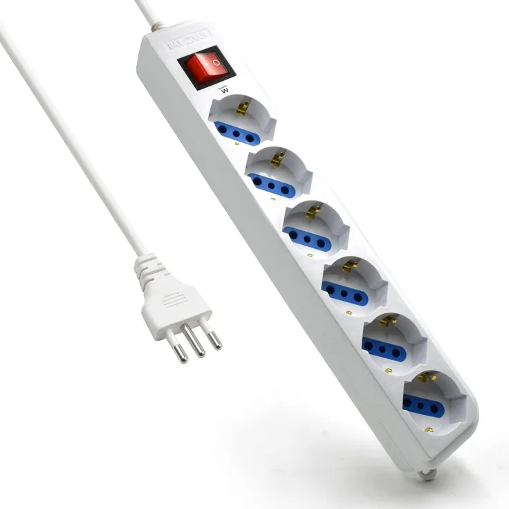 Ewent EW3922 – 5 m Mehrfachsteckdose Steckdosenleiste 6-Fach mit Schalter