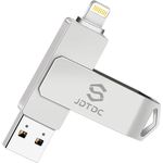 USB Flash Drive für iPhone Speicher für iPhone Lightning Flash Memory iOS USB Flash Drive Lightning USB Flash Drive Externer Speicher für iPhone iPad 64GB Apple Zertifiziert 128GB