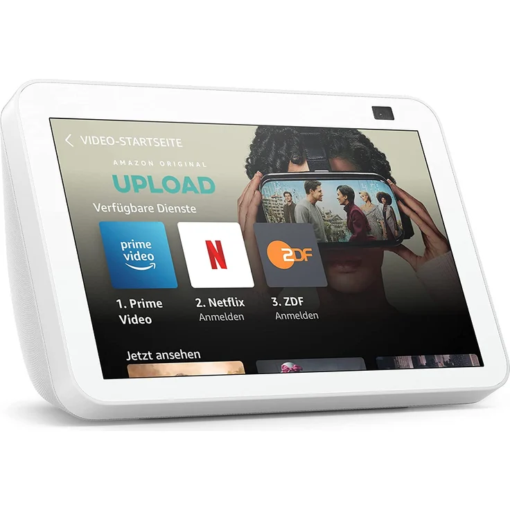 Amazon Echo Show 8 (2. Generation, 2021), HD-Smart Display mit Alexa und 13-MP-Kamera, Weiß – Bild 1