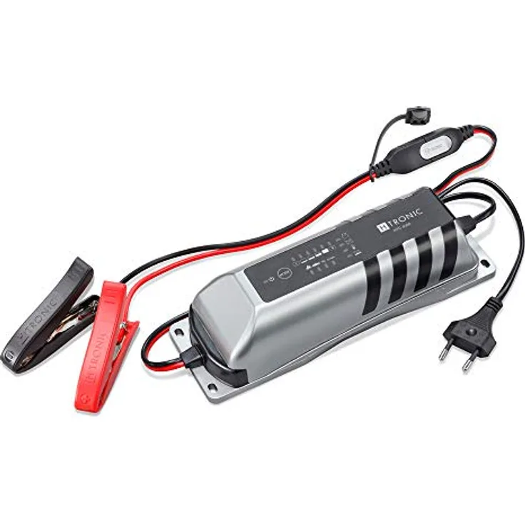 H-TRONIC HTC 4000 - Automatik-Ladegerät für Bleiakkus, 12 V, 4 A, Li-Ion (1250715)