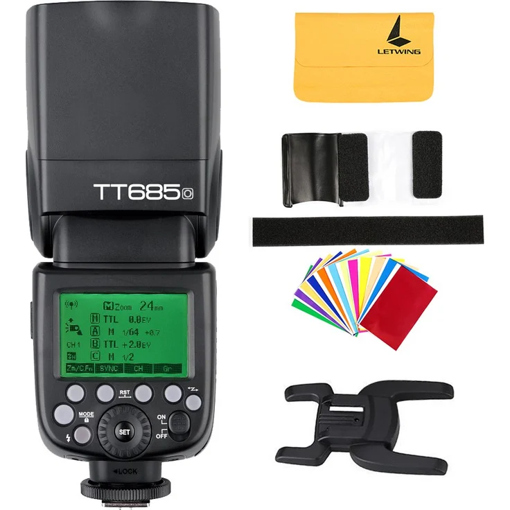 Godox TT685o TTL Flash HSS High Speed 1 - 8000s GN60 Kamerablitz Speedlite Licht für Olympus E-M10II E-M5II Kamera und Panasonic DMC-CX85 DMC-G7 Kamera