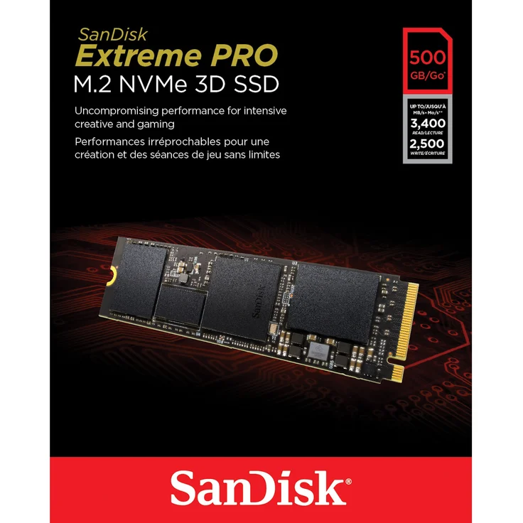 SanDisk Extreme PRO - Solid-State-Disk - 500 GB - intern - M.2 2280 - PCI Express 3.0 x4 (NVMe) (SDSSDXPM2-500G-G25) – Bild 6