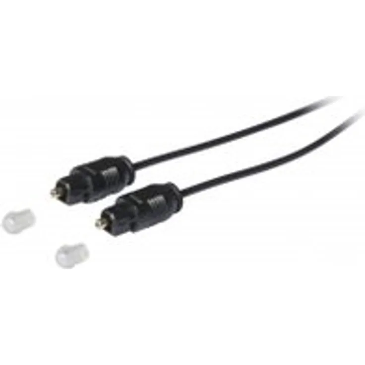 Toslink Digital-Audio Anschlusskabel [1x Toslink-Stecker (ODT) - 1x Toslink-Stecker (ODT)] 5 m Schwarz Kash Schwarz