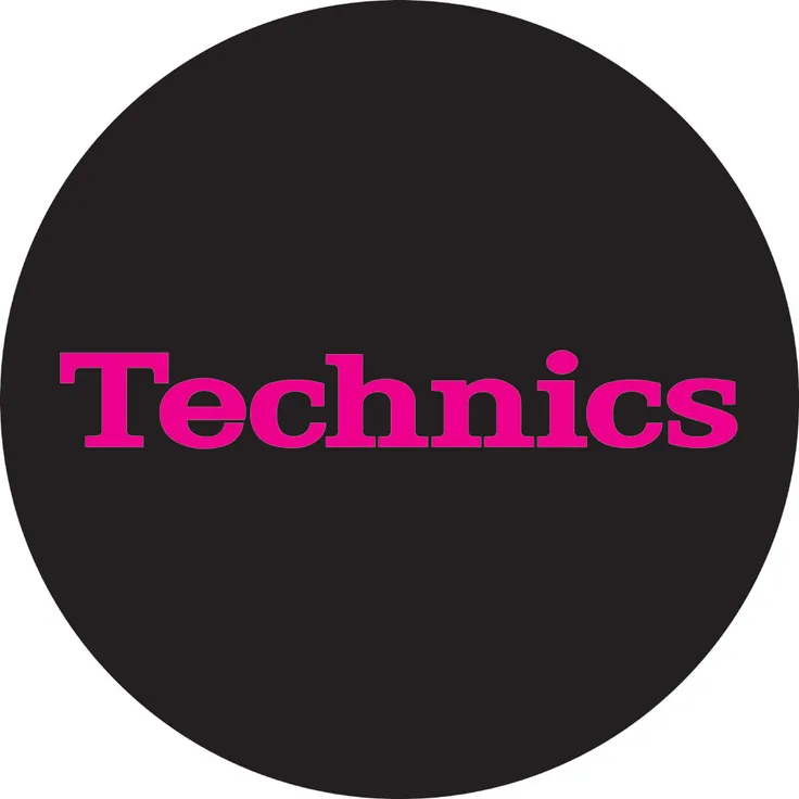 Technics Rutschmatte, schwarz-rosa