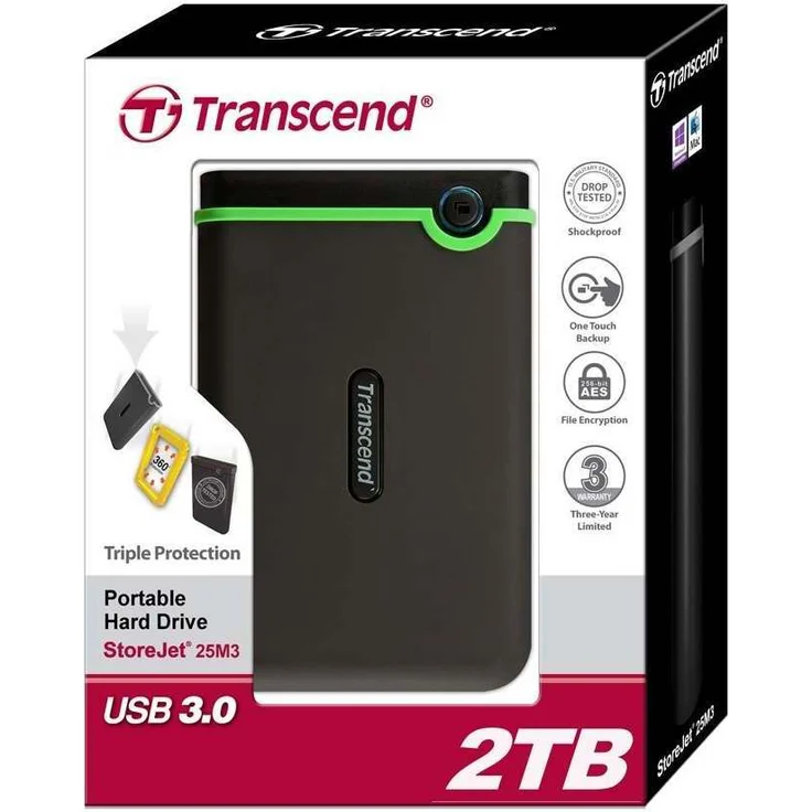 Transcend StoreJet 25M3 2TB grau (TS2TSJ25M3) – Bild 6