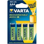 Varta Basic Line Akkus, AAA, 800 mAh, 4 Stück