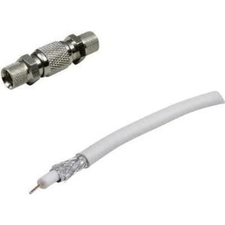 BKL Electronic Koaxialkabel Außen-Durchmesser: 6.80 mm 75 ? 90 dB Weiß 0403518 1 Set – Bild 1