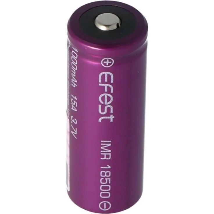 Efest Purple IMR18500 - 1000mAh 3,7V (Button Top, ungeschützt)