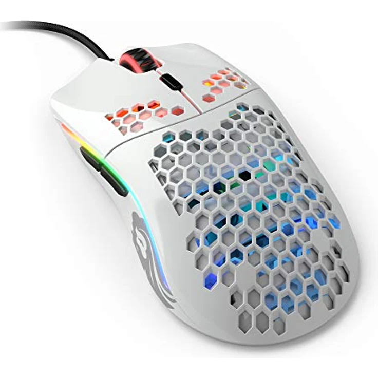 Glorious PC Gaming Race Model O- Gaming-Maus mit Kabel, Weiß Glänzend – Bild 1