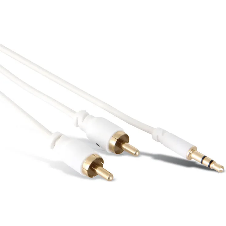 Audio-Adapterkabel, Klinke-Cinch, 1,5 m, weiß