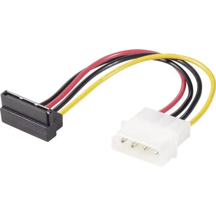 Renkforce Strom Adapter [1x IDE-Strom-Stecker 4pol. - 1x SATA-Strom-Buchse 15pol.] 15.00cm Schwarz, Rot, Gelb