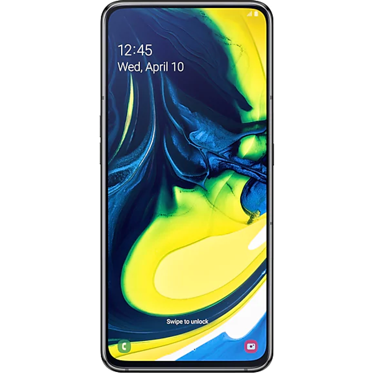 Samsung Galaxy A80 Smartphone 17,02cm Pixel (6,7 Zoll) Super-AMOLED-Display, 128GB interner Speicher, 8GB RAM, Dual-SIM, Android, Phantom Black – Bild 1