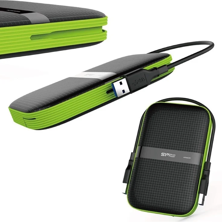 SILICON POWER Armor A60 - Festplatte - 2 TB - extern (tragbar) - 2.5 Zoll (6.4 cm) - USB 3.0 - Schwarz (SP020TBPHDA60S3K) – Bild 5