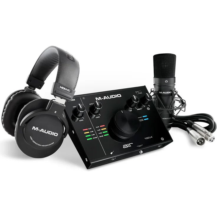 M-Audio - Komplettes Aufnahmepaket ? USB Audio Interface, Mikrofon, Shock Mount, Kabel, Kopfhörer und Software Suite - AIR 192 | 4 Vocal Studio Pro - Preisvergleich – Bild 1