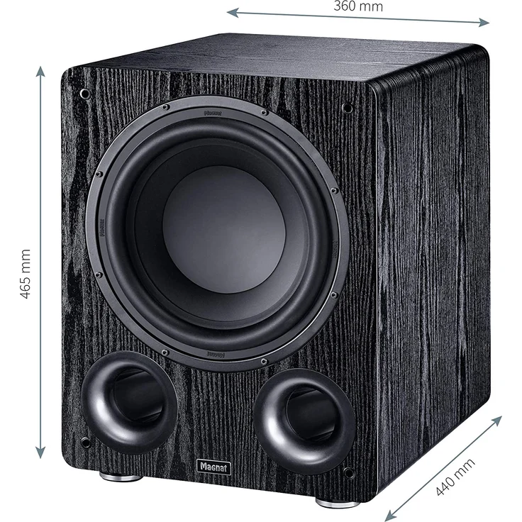 Magnat Alpha RS 12 Subwoofer, schwarz Aktiv-Subwoofer mit 300 mm großer Membran und bis zu 240 Watt Leistung – Bild 6