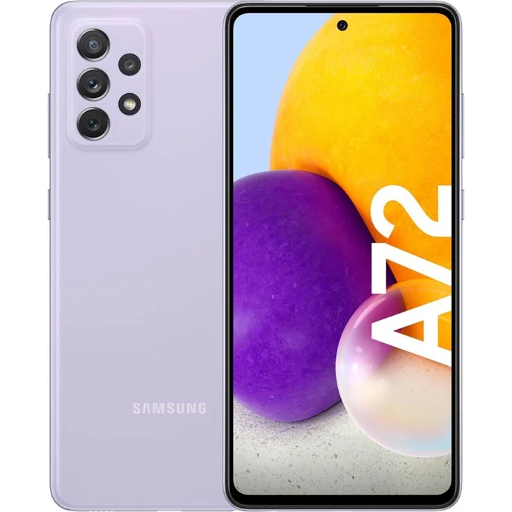 Samsung Galaxy A72 Smartphone 17,02cm (6,7 Zoll) AMOLED-Display, 128GB interner Speicher, 6GB RAM, Dual-SIM, Android, Awesome Violet – Bild 1