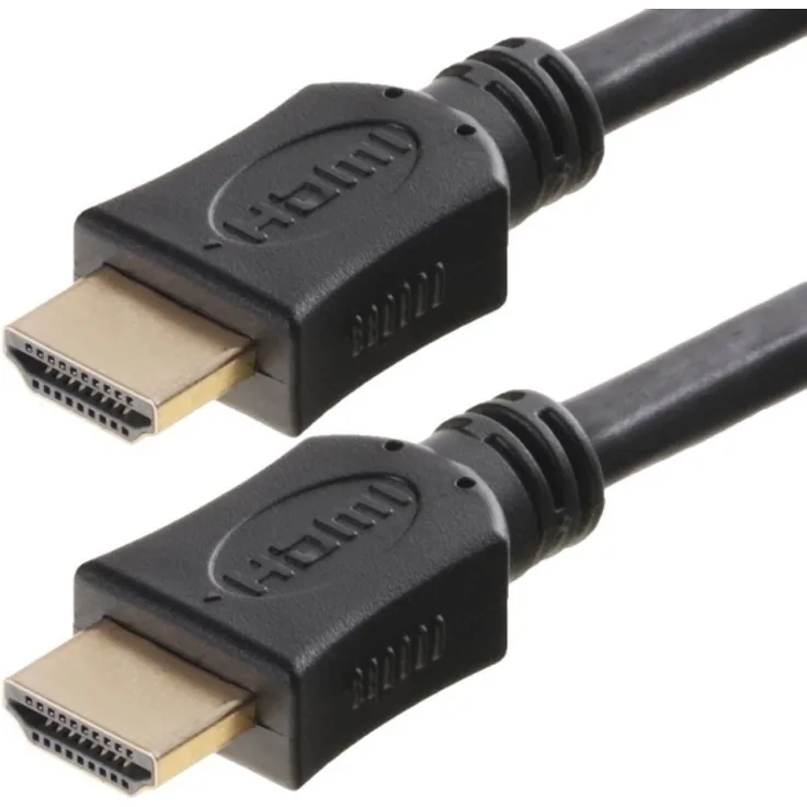 helos HDMI Anschlusskabel-A St-St , highspeed TV Verbindungskabel , Full HD , 4K , UHD , vergoldet , schwarz  7,5m 118873