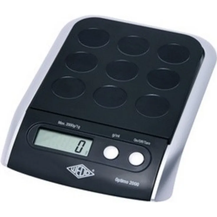 Wedo 485001 Elektronische Universalwaage Optimo 5000 (5000g-1g) schwarz-silber