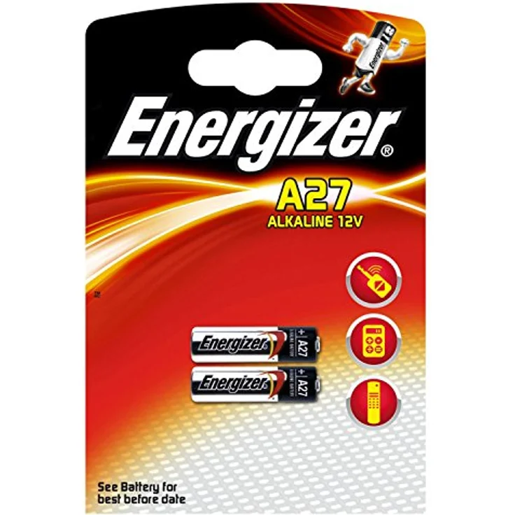 Energizer A27 Alkali Batterien, 12V, 2 Stück – Bild 1