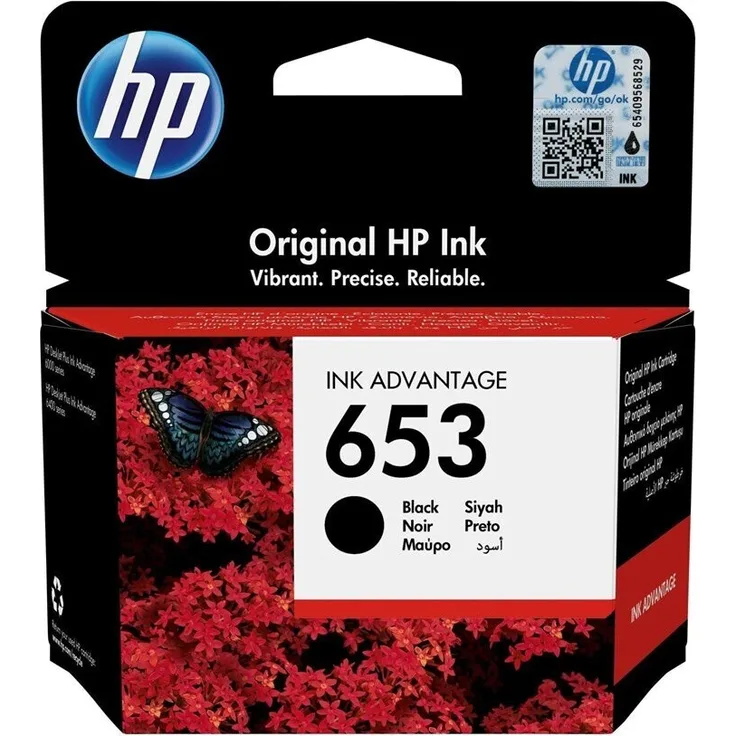 HP 653 - 6 ml - Schwarz - Original - Ink Advantage - Tintenpatrone - für Deskjet 2776, DeskJet Plus Ink Advantage 6075, Ink Advantage 6475