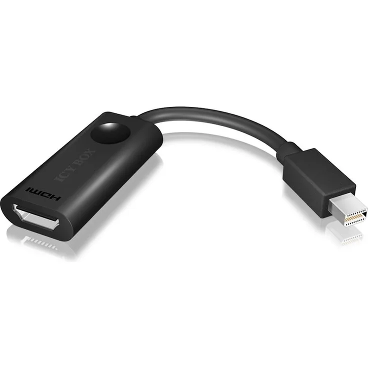 RaidSonic IB-AC506 Mini DisplayPort (DP) zu HDMI 4K2K Adapter mit aktivem Chipsatz, Ultra HD Unterstützung, Plug & Play, EMI Abschirmung
