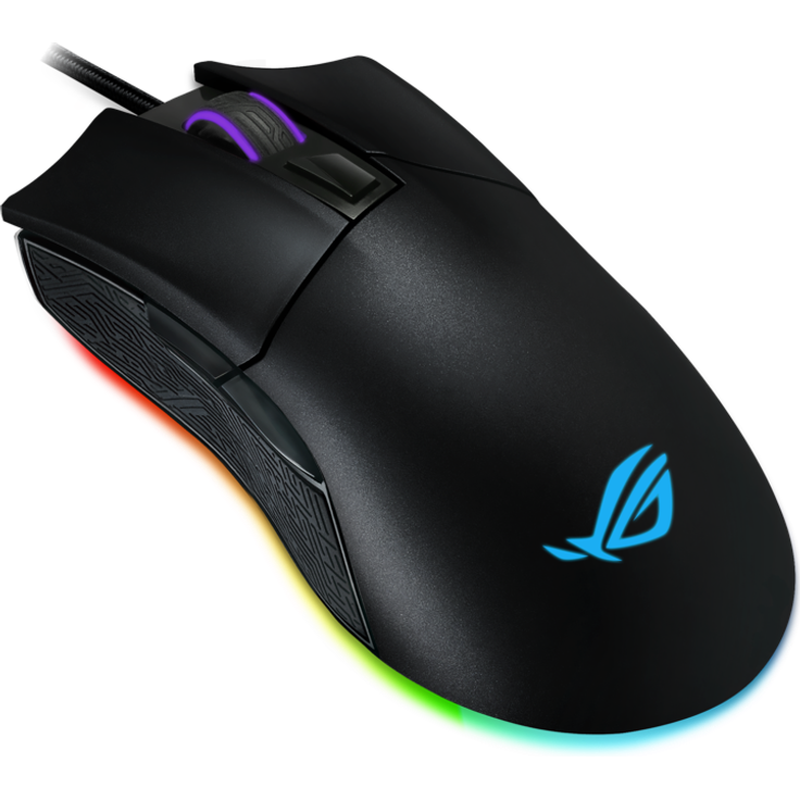 Asus ROG Gladius 2 Origin Gaming Maus (12000 DPI, Aura Sync RGB Unterstützung, ergonomisches Design) stahlgrau