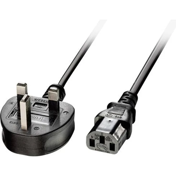 LINDY 2m IEC-Netzkabel, UK