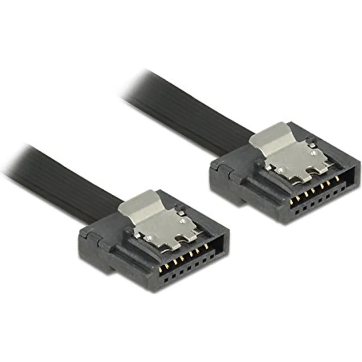 DeLOCK FLEXI - SATA-Kabel - Serial ATA 150/300/600 - 7-poliges SATA (M) - 7-poliges SATA (M) - 20cm - verriegelt - Schwarz (83839)