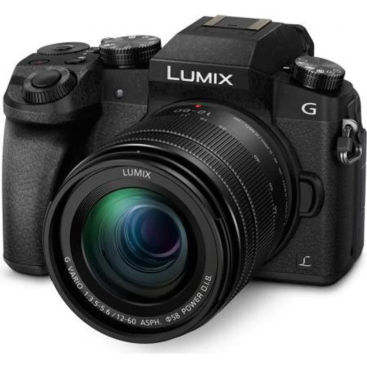 Panasonic LUMIX G DMC-G70MEG-K Systemkamera (16 Megapixel, OLED-Sucher, 7,5 cm OLED Touchscreen, 4K Foto und Video) mit Objektiv H-FS12060-F3,5-5,6- OIS schwarz – Bild 1