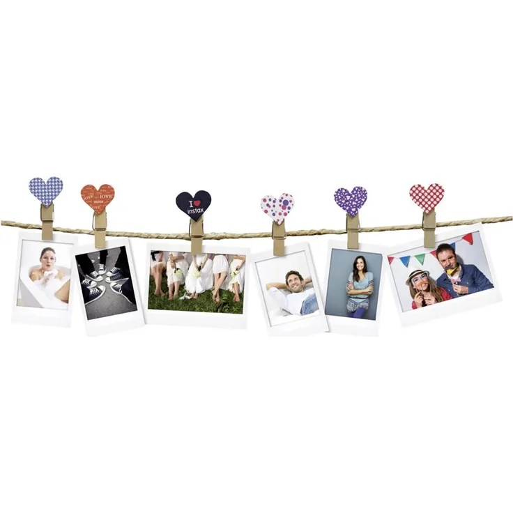 Fujifilm Instax Mini mit Magnet im Herz Design, 10er Set, bunt
