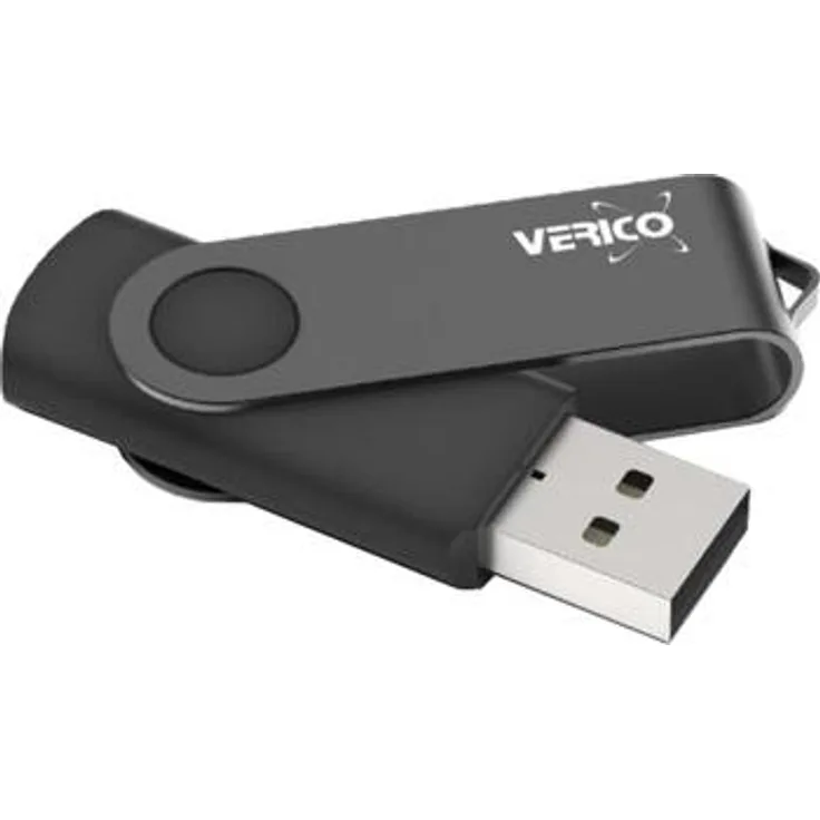 64 GB Verico Flip schwarz Typ-A USB 3.1 Stick lesen: 35MB/s, schreiben: 20MB/s