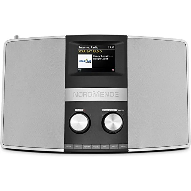 Nordmende Transita 400 Internetradio (DAB+ Radio, UKW, W-LAN, Spotify Connect, Bluetooth, NFC, Farbdisplay, Wecker, Kopfhöreranschluss, AUX-In) schwarz-silber – Bild 1