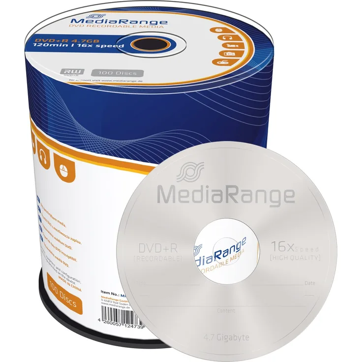 MediaRange MR443 DVD+R 4,7GB (16x Speed, 100 Stück) - Preisvergleich