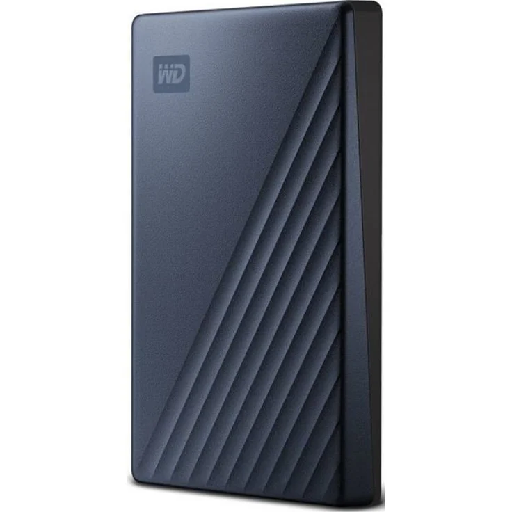 WD My Passport Ultra WDBC3C0020BBL - Festplatte - verschlüsselt - 2 TB - extern (tragbar) - USB 3.0 (USB-C Steckverbinder) - 256-Bit-AES - Blau (WDBC3C0020BBL-WESN) – Bild 3