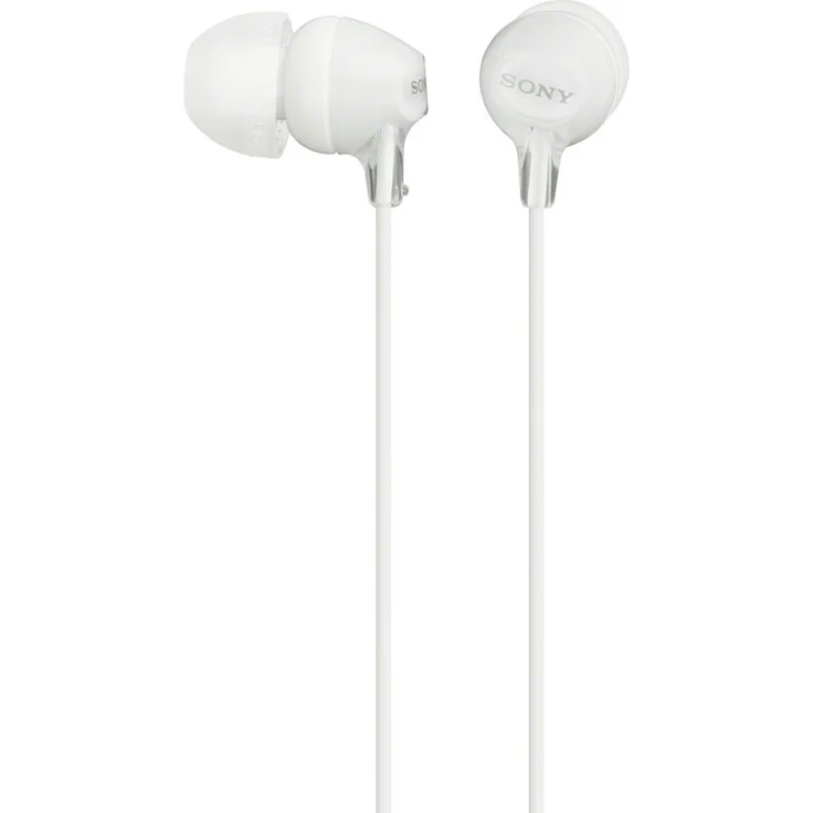 Sony MDR-EX15AP In-Ear-Kopfhörer (mit Headsetfunktion, integriertes Mikrofon) weiß – Bild 1