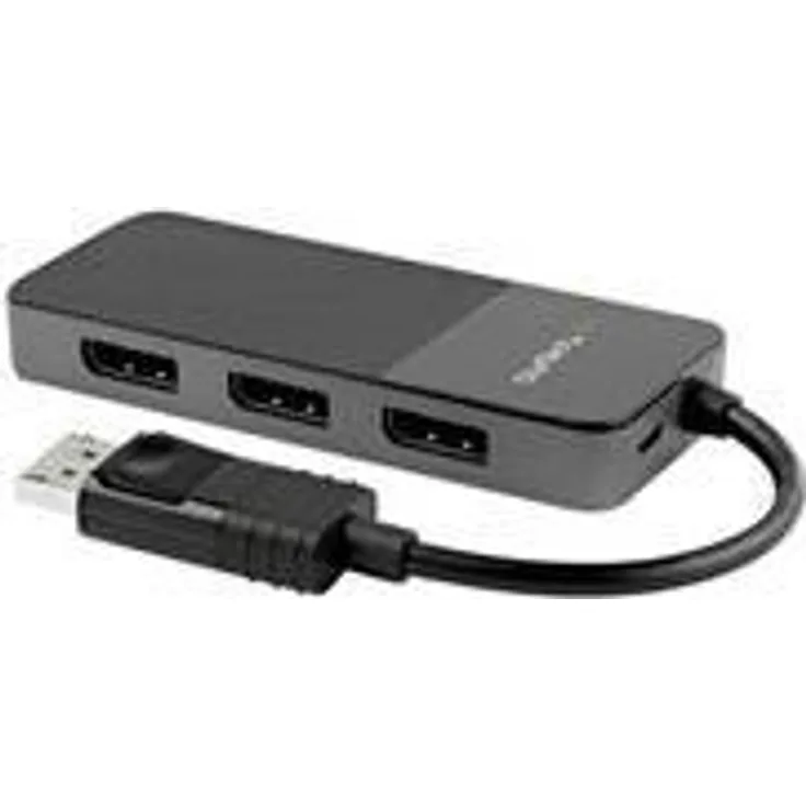 StarTech.com 3 Port DisplayPort MST Hub - 3 x 4K - DP 1.4 Monitor Splitter - Video-/Audio-Splitter - 4 x DisplayPort - Desktop