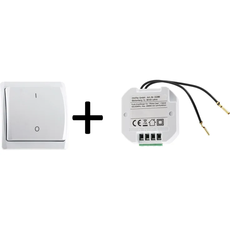 Funk Starter-Set No.3 ''Pilota Casa'' Wandschalter + UP Empfänger WS