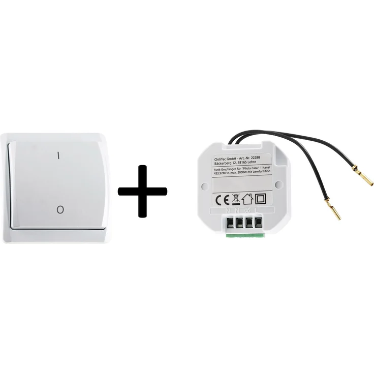 Funk Starter-Set No.3 ''Pilota Casa'' Wandschalter + UP Empfänger WS