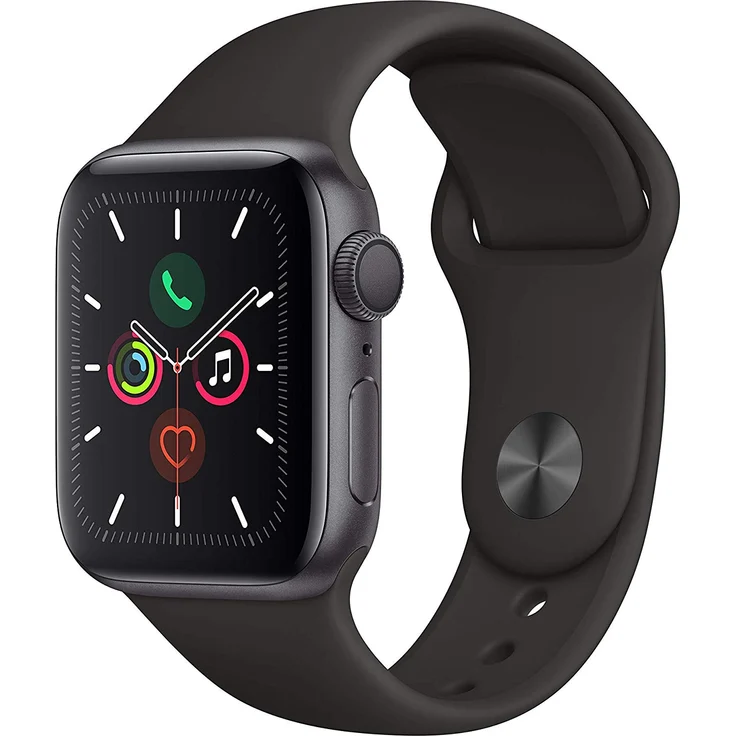 Apple Watch Series 5 Smartwatch GPS, Unisex, 40mm, Aluminiumgehäuse, Sportarmband, Space Grau – Bild 2