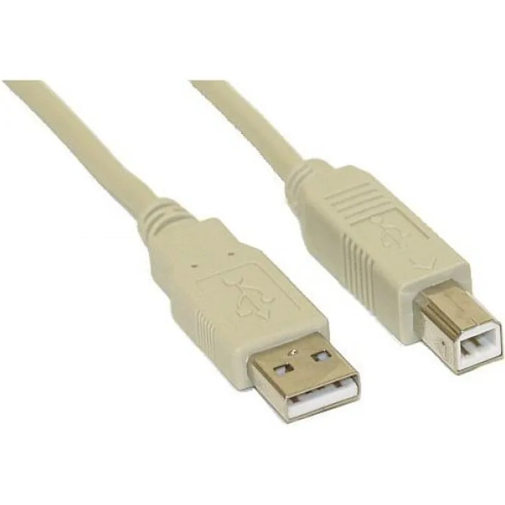 InLine USB 2.0 Kabel, A an B, beige 7,0m (34557H)