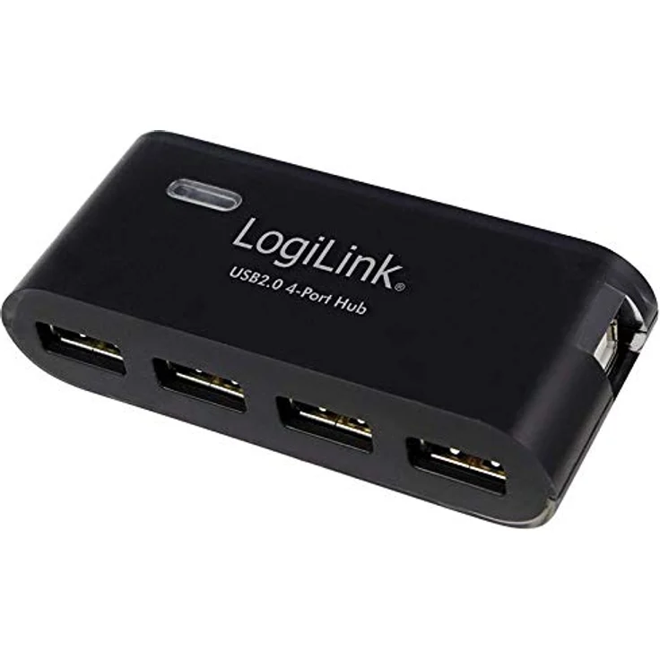 LogiLink 4-Port Hub USB 2.0 mit Netzteil, schwarz