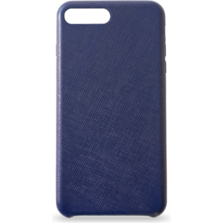 KMP Premium Lederhülle für iPhone 8 Plus - blau - Schutzhülle - extra stabil & leicht - Leder Case