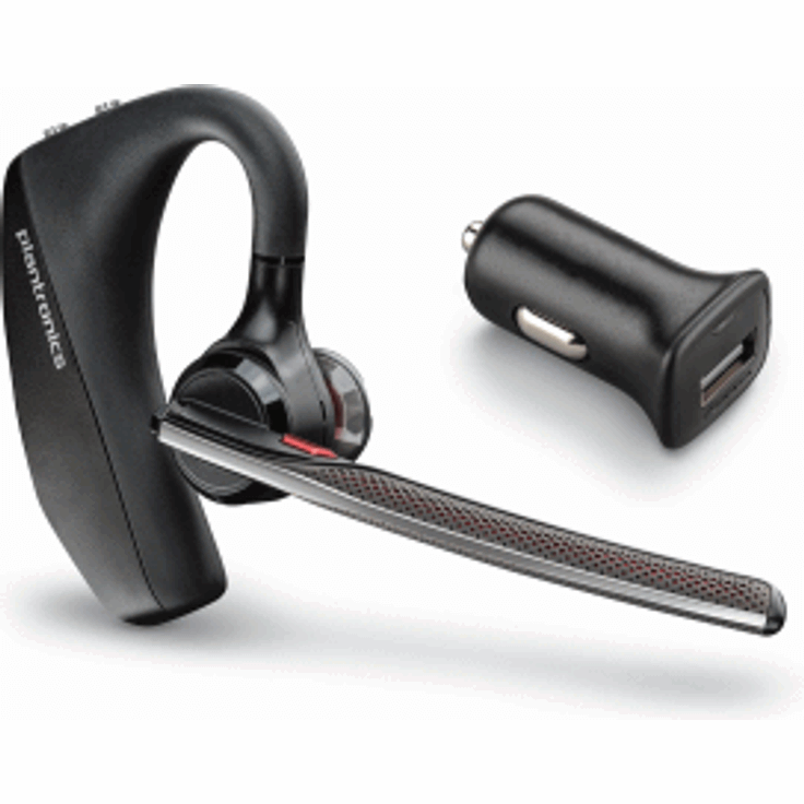 Plantronics Bluetooth Headset Voyager 5220 inkl. KFZ Ladegerät, schwarz