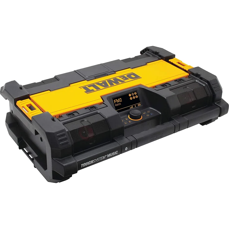 DeWalt Tough-Box Radio DWST1-75659 Baustellenradio mit Bluetooth, LCD-Display, spritzwassergeschützt, schwarz – Bild 1