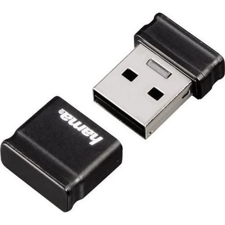 Hama 32GB USB-Stick USB 2.0 Datenstick besonders geeignet für Auto&KFZ Radio, Laptop, Computer, Netbook, Speicherstick (10 MB-s Datentransfer, Memory Stick mit Verschlusskappe, Mini-Format) schwarz – Bild 1