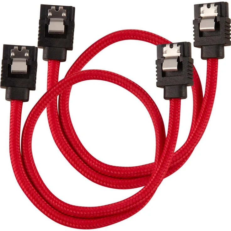 CORSAIR - SATA-Kabel - Serial ATA 150/300/600 - SATA (M) bis SATA (M) - 30cm - Rot (CC-8900250) - Preisvergleich – Bild 1