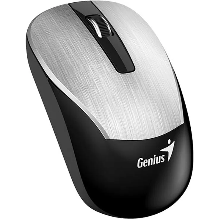 Genius ECO-8015 Silver 1600 DPI BlueEye 2,4 GHz wiederaufladbar Maus, RF kabellos